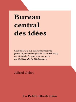 cover image of Bureau central des idées